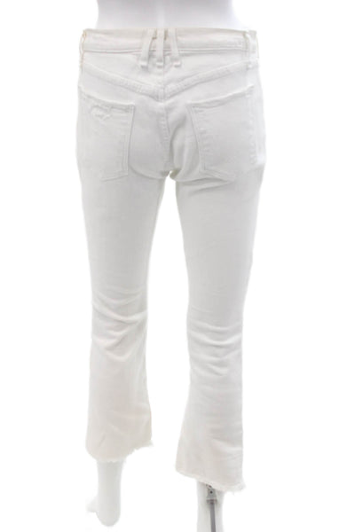 McGuire Women White Cropped Ankle Jeans High Rise 26 Inseam Size 27