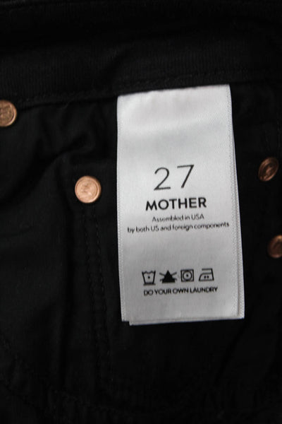 Mother Womens Ankle Skinny High Rise Black Jeans Size 27