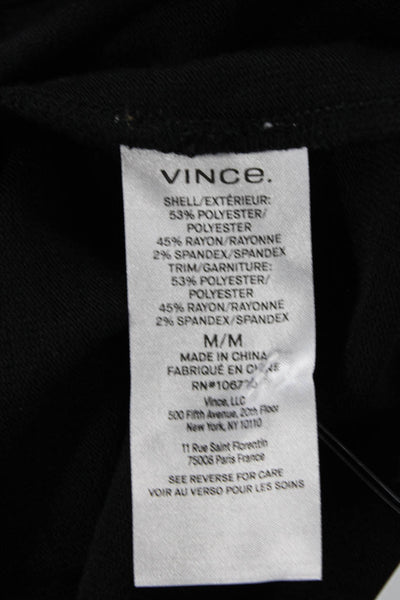 Vince Women Basic Black Tank Round Neck Size M