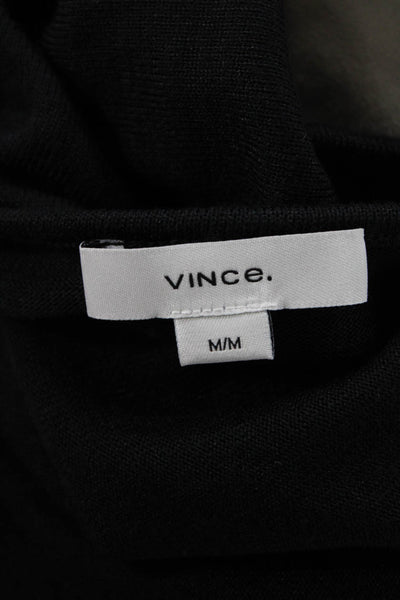 Vince Women Basic Black Tank Round Neck Size M