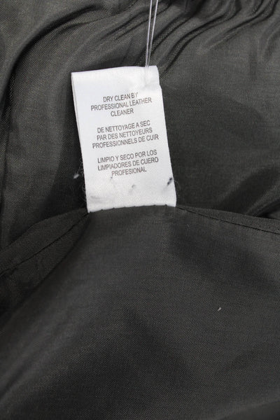 Worth New York Women Dark Gray Wool-Cashmere Blazer Long Sleeve Size M