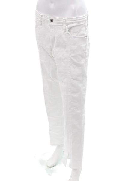 AG Adriano Goldschmied Unisex White High Rise Ankle Cropped Pants Size 31