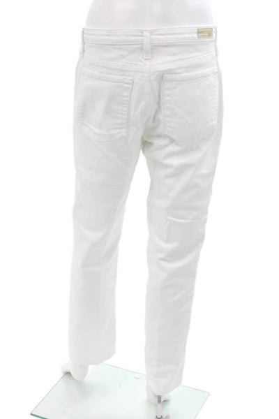 AG Adriano Goldschmied Unisex White High Rise Ankle Cropped Pants Size 31