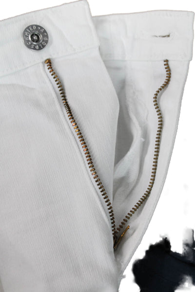 AG Adriano Goldschmied Unisex White High Rise Ankle Cropped Pants Size 31