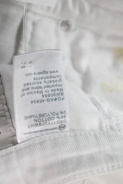 AG Adriano Goldschmied Unisex White High Rise Ankle Cropped Pants Size 31