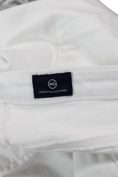AG Adriano Goldschmied Unisex White High Rise Ankle Cropped Pants Size 31