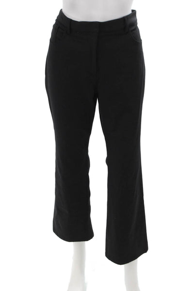 Theory Womens Cropped Dress Pants Black Size 10