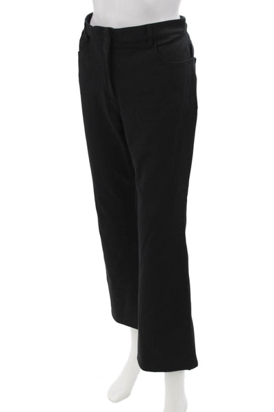 Theory Womens Cropped Dress Pants Black Size 10