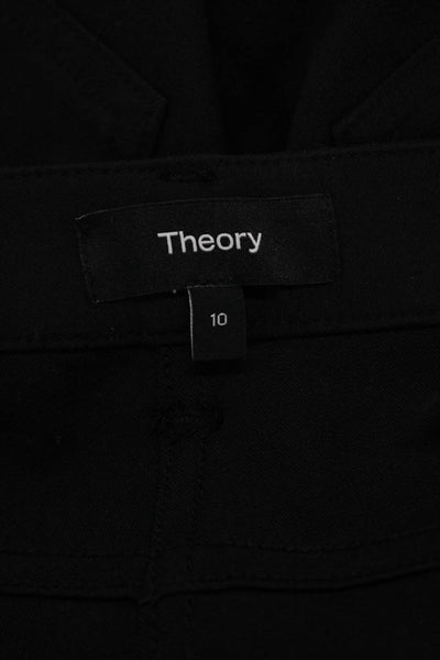 Theory Womens Cropped Dress Pants Black Size 10