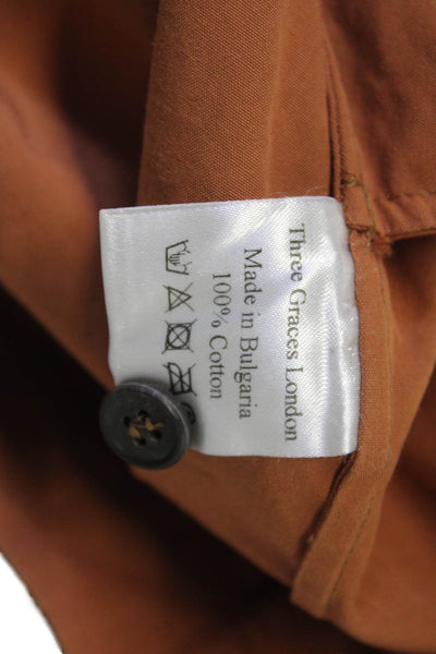 Three Graces London Women Trapeze & Swing Dress Brown Square Neck Size 6