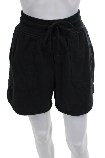 Athleta Unisex Black Sweat Shorts Drawstring Size XS