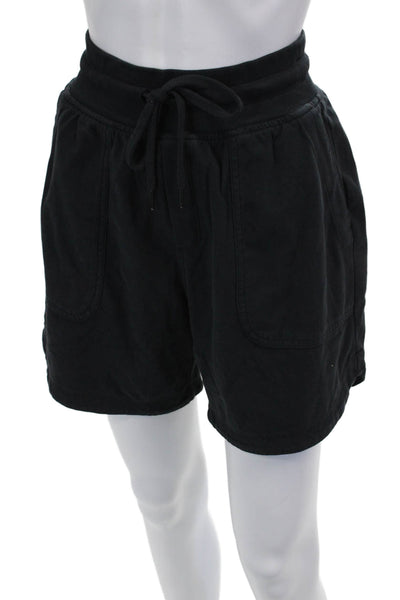 Athleta Unisex Black Sweat Shorts Drawstring Size XS