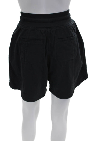 Athleta Unisex Black Sweat Shorts Drawstring Size XS