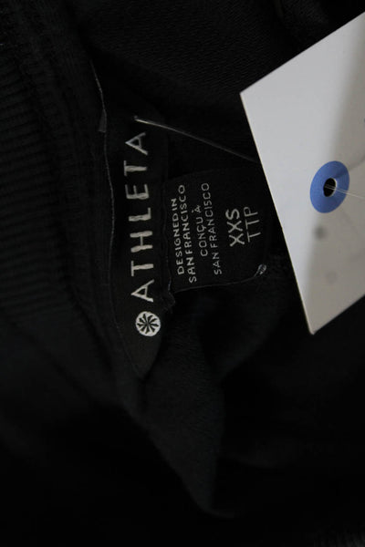 Athleta Unisex Black Sweat Shorts Drawstring Size XS