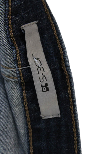 Joes Women Cropped Skinny Dark Blue Jeans Mid Rise Button Size 28