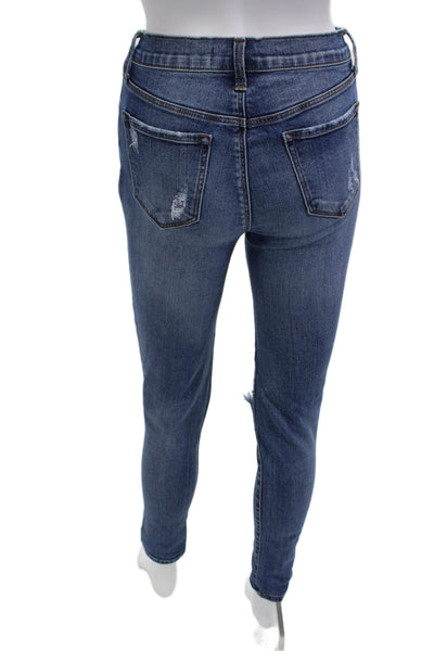 J Brand Womens Ankle Skinny Jeans Blue Mid Rise 98% Cotton Size 27