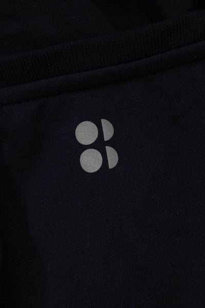 Sweaty Betty Women Basic Dark Blue Nylon Tank Round Neck Size S