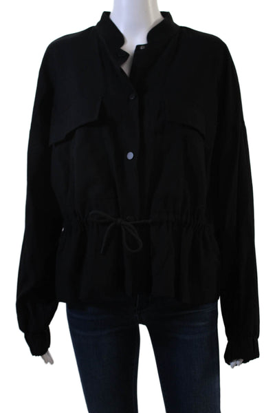 Zara Womens Military Anorak Black Size M