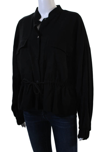 Zara Womens Military Anorak Black Size M