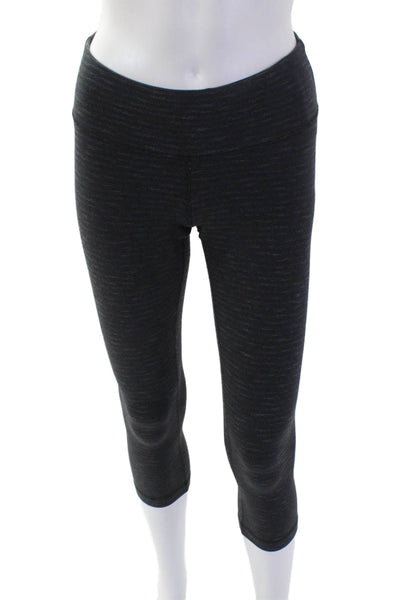 Lululemon Womens Cropped Capri Leggings Black Nylon Blend Size 6