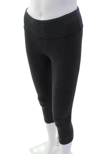 Lululemon Womens Cropped Capri Leggings Black Nylon Blend Size 6