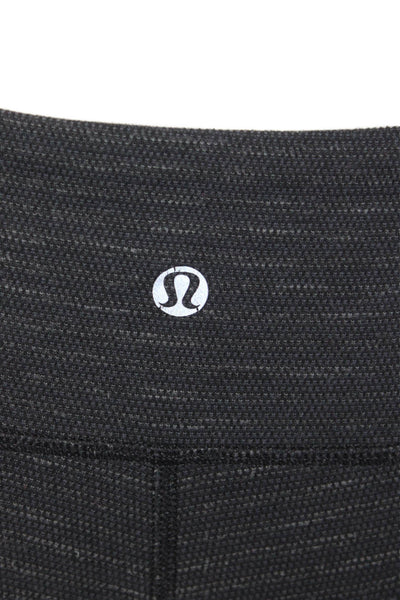 Lululemon Womens Cropped Capri Leggings Black Nylon Blend Size 6