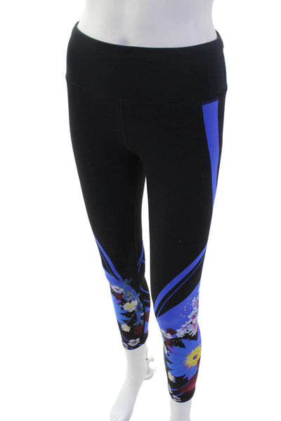 Sweaty Betty Women Ankle Floral Leggings Black Elastane Size S
