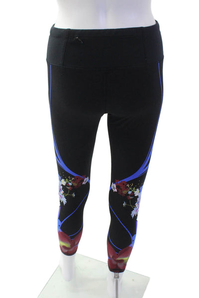 Sweaty Betty Women Ankle Floral Leggings Black Elastane Size S