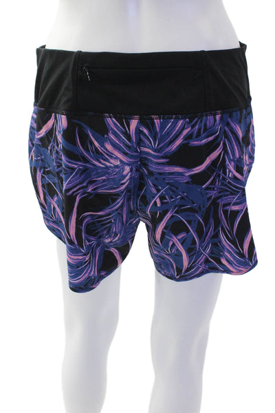 Sweaty Betty Unisex Black Floral Sweat Shorts Zip Size M