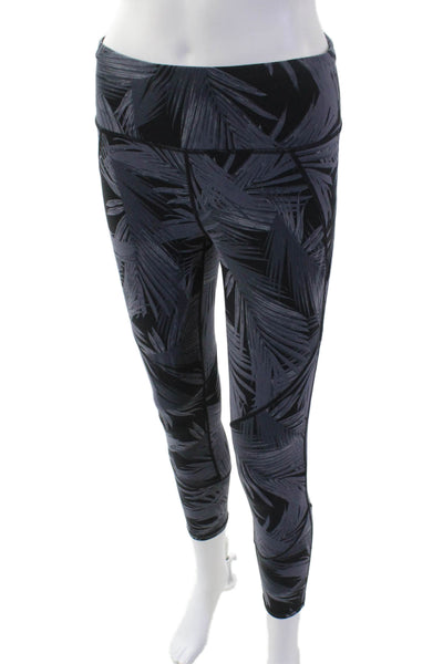 Sweaty Betty, Women Ankle Leggings Black Zip Tropical Size S