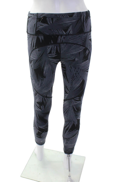 Sweaty Betty, Women Ankle Leggings Black Zip Tropical Size S