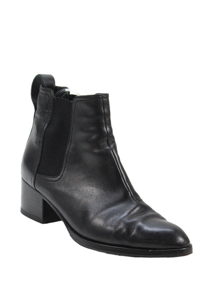Rag & Bone Womens Leather Pointed Toe Ankle Boots Black Size 37 7