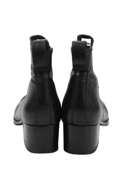 Rag & Bone Womens Leather Pointed Toe Ankle Boots Black Size 37 7
