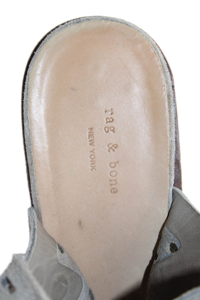 Rag & Bone Womens Suede Open Toe Slingback Heels Gray Size 37.5 7.5