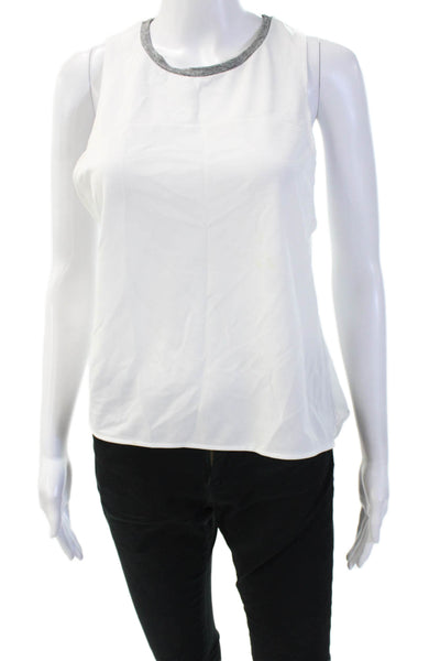 Sweaty Betty Womens Basic White Sleeveless Tank Crewneck Polyester Size S