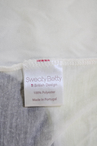 Sweaty Betty Womens Basic White Sleeveless Tank Crewneck Polyester Size S