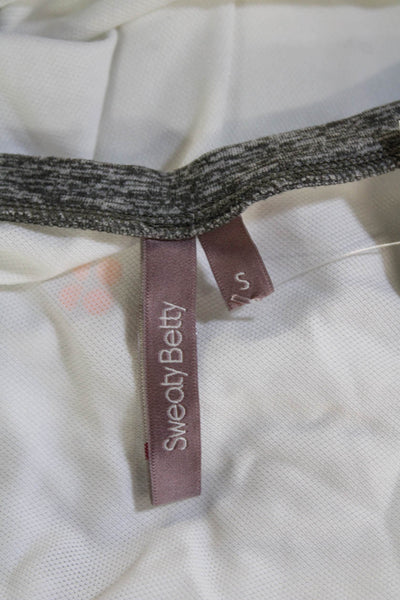 Sweaty Betty Womens Basic White Sleeveless Tank Crewneck Polyester Size S