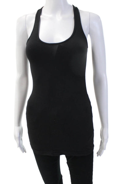 Lululemon Women Black Nylon Round Neck Sleeveless Basic Tank Size 4