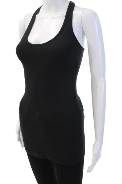 Lululemon Women Black Nylon Round Neck Sleeveless Basic Tank Size 4