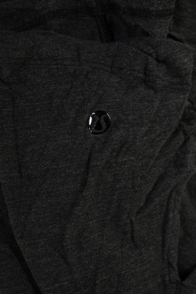 Lululemon Women Sleeveless Basic Tank Dark Gray Cotton Blend Round Neck Size 6