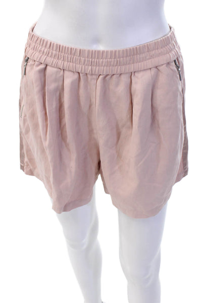 Rebecca Taylor Unisex Pink Silk Cotton Designer Shorts Size S