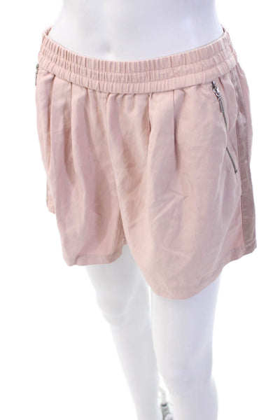 Rebecca Taylor Unisex Pink Silk Cotton Designer Shorts Size S