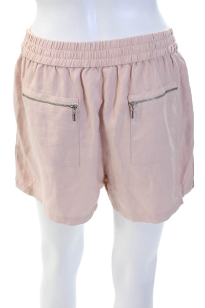 Rebecca Taylor Unisex Pink Silk Cotton Designer Shorts Size S