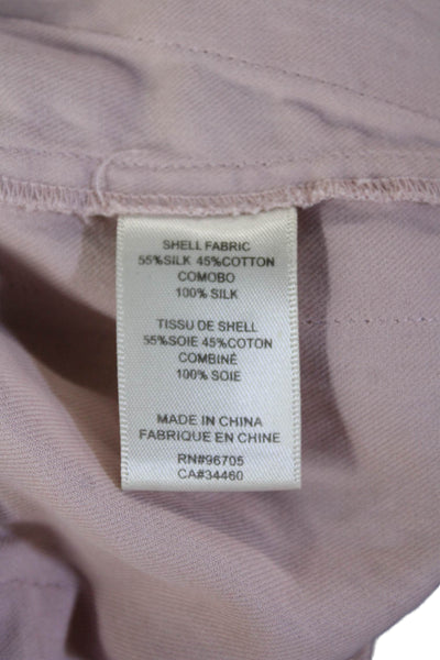Rebecca Taylor Unisex Pink Silk Cotton Designer Shorts Size S