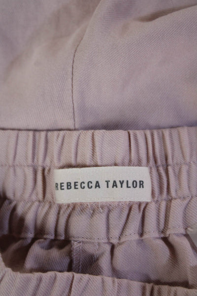Rebecca Taylor Unisex Pink Silk Cotton Designer Shorts Size S
