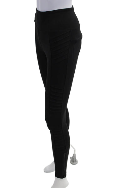 Athleta Women Black Nylon Ankle Jeggings Biker Size 2XS
