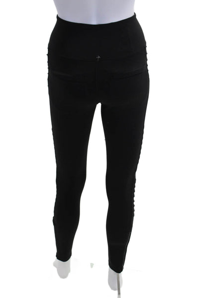 Athleta Women Black Nylon Ankle Jeggings Biker Size 2XS