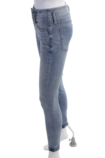 NYDJ Womens Ankle Skinny Jeans Gray Mid-Rise Petites Size 00