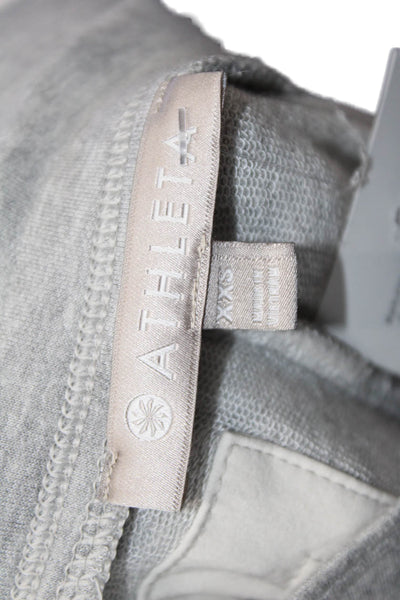 Athleta Womens Elastic Waist Drawstring Jogger Sweatpants Gray Size 2XS