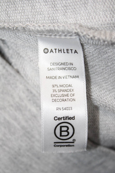 Athleta Womens Elastic Waist Drawstring Jogger Sweatpants Gray Size 2XS